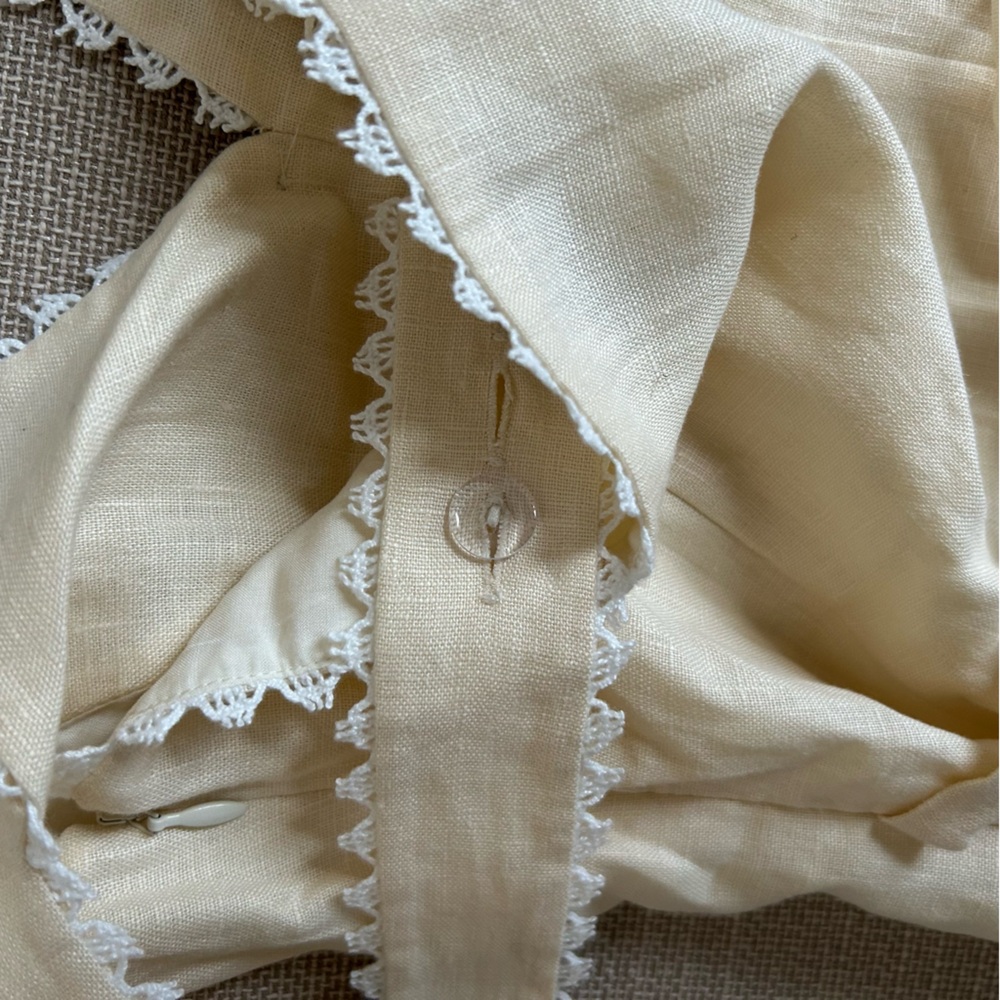 Reformation Cream Button-Front Corset Tank - Picture 8 of 11